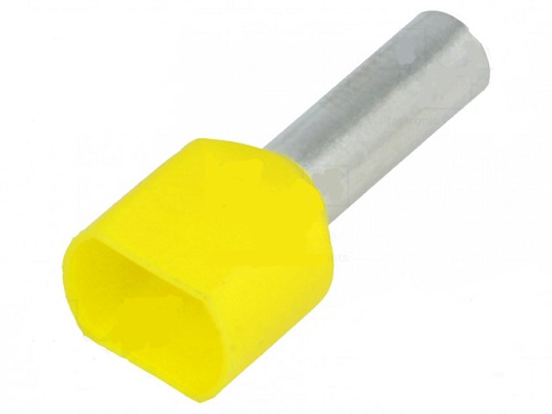 Terminale a Bussolotto 2x6mm Giallo